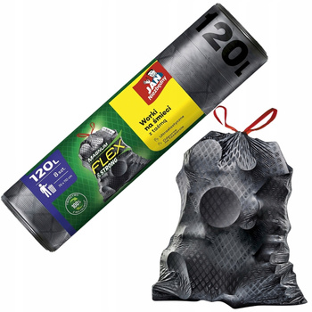 Jan Niezbędny Magnum Flex Strong Black Pytle na odpadky 120l s páskou 8ks