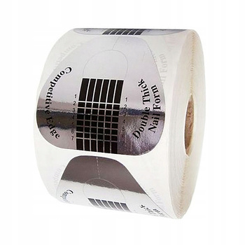 Široké stříbrné šablony forem na manikúru 100 ks