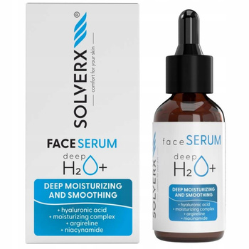 Solverx Deep H2O+ Silně hydratační pleťové sérum na den a noc 30 ml