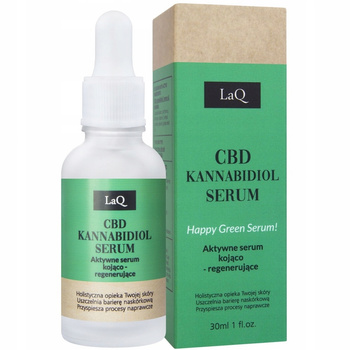 LAQ Přírodní CBD sérum Cannabidol s uklidňujícím regeneračním olejem 30 ml