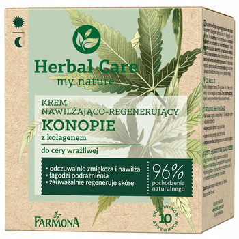 Herbal Care Regenerační hydratační krém na obličej Konopný kolagen 50 ml