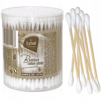 Lybar Cotton Bamboo Ear Makeup Sticks 100 ks
