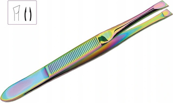 Precizní rovná pinzeta Rainbow na obočí a tělo