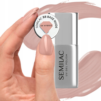Semilac BB Base Cover Rubber Base pro Nude Hybrid Nail Polish 7ml