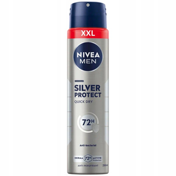 Nivea Men Silver Protect Quick Dry 72H antiperspirant Męski sprej 250 ml