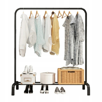 Kovový věšák Coolstaff Šatní skříň na oblečení s policí na boty 150 cm x 110 cm