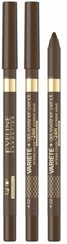 Gelová tužka na oči Eveline Variete 02 hnědá
