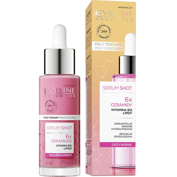 Eveline Face Therapy Serum Shot 6x Ceramidy Lipidy Vitamín B12 Výživa