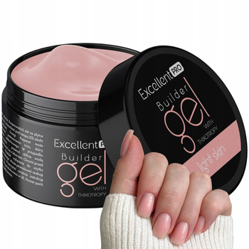 Vynikající PRO Jednofázový Builder Gel na nehty LED/UV Light Skin 50g