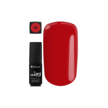 Silcare Flexy Hybrid Gel Hybrid Lak na nehty 026 červený