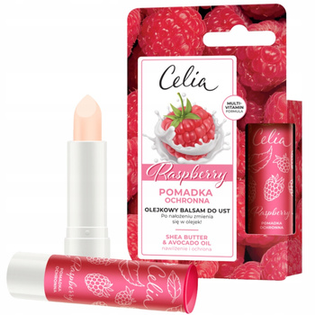 Celia Hydratační ochranná rtěnka bezbarvý olejový malinový balzám na rty