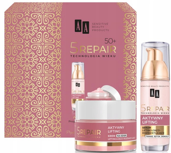 AA dárková sada krém + sérum 5Repair Technology Active Lifting 50+