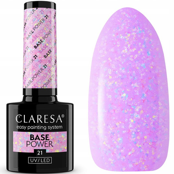 Claresa Base Power Acid-Free Hybrid Base Lilac s opalescentní fólií 21