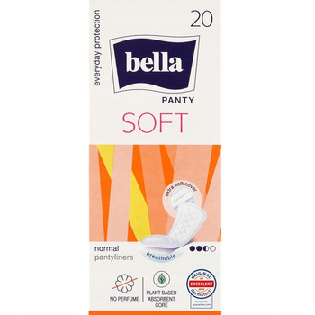 Bella Panty Soft Normal prodyšné slipové vložky, bez zápachu, 20 ks