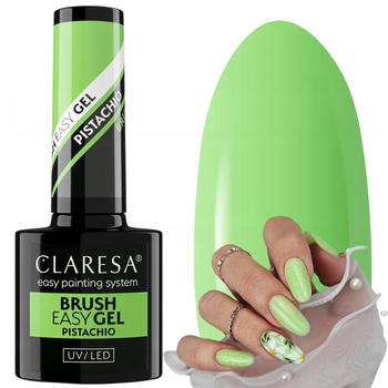 Claresa Brush Easy Gel Building Nail Gel Manikúra Pistácie 5g