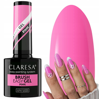 Claresa Brush Easy Gel Building Nail Gel Manicure Pink Pink 5g