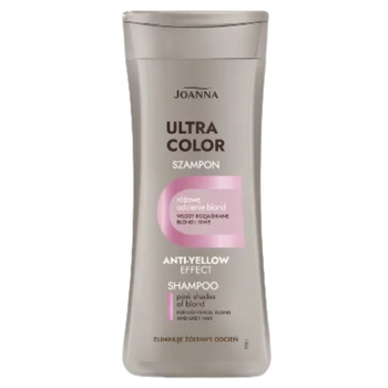 Joanna Ultra Color Pink Šampon pro odstranění žluté barvy pro blond vlasy 200 ml