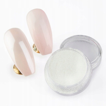 Stříbrný perlový pudr na nehty Glamour Effect 01