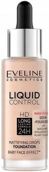Eveline HD Liquid Control Foundation 002 Soft Porcela