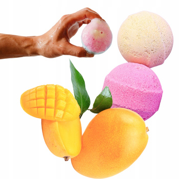 Kąpielove šumivá koupelová bomba s ovocnou vůní manga 50g