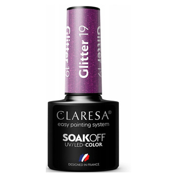 Claresa Hybridní lak na nehty Glitter 19 5g