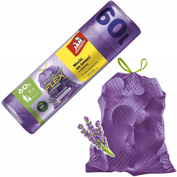 Jan Niezbędny Magnum Flex Silné odpadkové pytle 60l s levandulovou páskou 8 ks