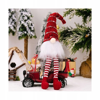 Christmas Gnome Vánoční dekorace Teleskopické nohy červené