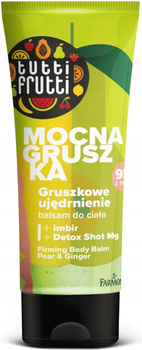 Tutti Frutti Hruška tělové mléko Zpevňující zázvor Detox ShotMg 400ml