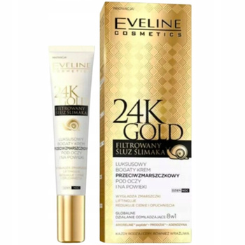 Eveline 24K Gold oční krém proti vráskám Snail Slime Gold 20ml