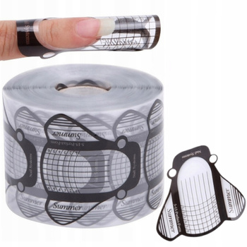 Průhledné šablony Formy na prodloužení nehtů Summer 500 kusů