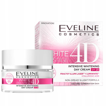 Eveline White Prestige 4D bělící denní krém na obličej s SPF 25 50 ml