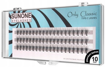 SUNONE Umělé řasy Silk Trsy 10mm 60ks/C