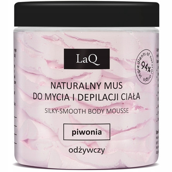 LaQ Natural Nourishing Body Washing and Hair Removal Mousse Pivoňka Aloe 250 ml