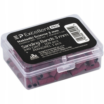 Vynikající PRO brusné pásy Brusné kotouče 3mm #240 100 ks + nosič