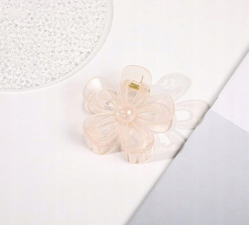 XXL Transparentní květinová spona do vlasů