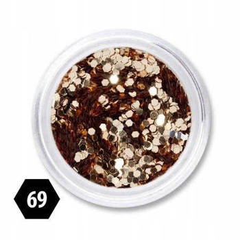 Voštinový efekt na zlaté nehty Gold 69