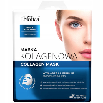 L'biotica Kolagenová pleťová maska ​​na vyhlazující a liftingové pletivo 23ml
