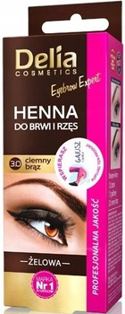 Delia Gel Henna na obočí a řasy 3.0 tmavě hnědá